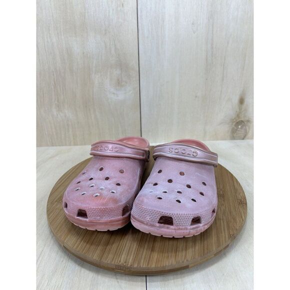 Crocs Classic Red White Comfort Clogs Unisex Mens 7 Womens 9 - Picture 2 of 7